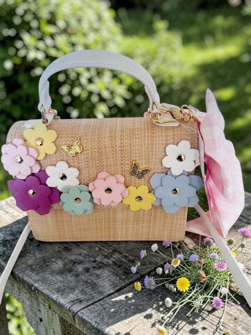 Betsey Johnson Floral Embellished Handbag NWT